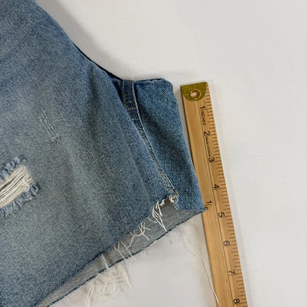 NEW Sanctuary Denim‎ Womens Distressed High Rise Cut Off Shorts